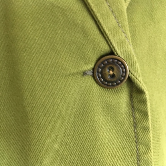Chicos Sz 2 Large Denim Green Jacket Button up - Picture 2 of 5